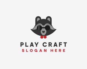 Fashion Raccoon Shades logo design