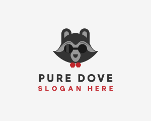 Fashion Raccoon Shades logo design