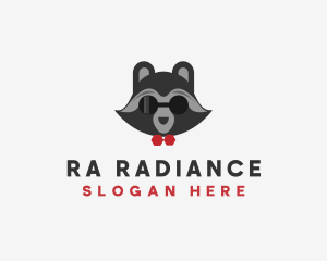 Fashion Raccoon Shades logo design