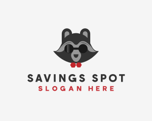 Fashion Raccoon Shades logo design