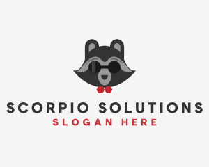 Fashion Raccoon Shades logo design