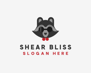 Fashion Raccoon Shades logo design