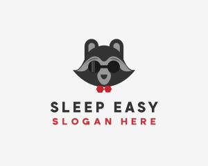 Fashion Raccoon Shades logo design