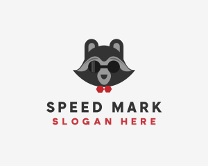 Fashion Raccoon Shades logo design