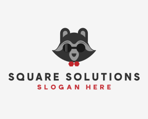 Fashion Raccoon Shades logo design