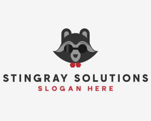 Fashion Raccoon Shades logo design