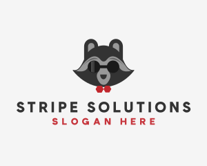 Fashion Raccoon Shades logo design