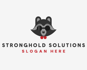 Fashion Raccoon Shades logo design