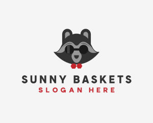 Fashion Raccoon Shades logo design