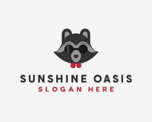 Fashion Raccoon Shades logo design