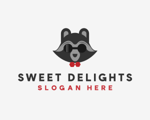 Fashion Raccoon Shades logo design