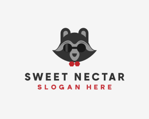 Fashion Raccoon Shades logo design