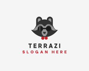 Fashion Raccoon Shades logo design