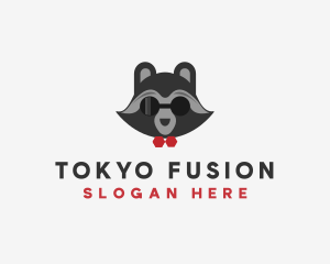 Fashion Raccoon Shades logo design