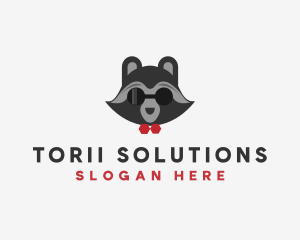 Fashion Raccoon Shades logo design