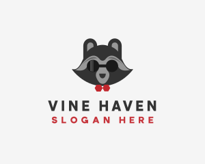 Fashion Raccoon Shades logo design