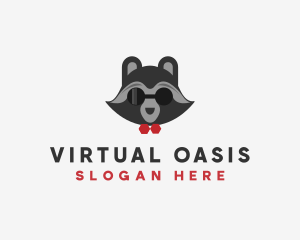 Fashion Raccoon Shades logo design