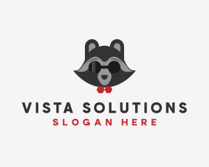 Fashion Raccoon Shades logo design