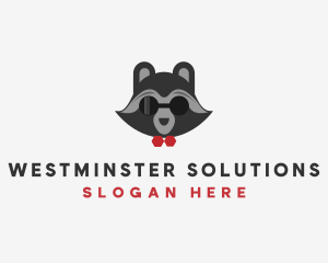 Fashion Raccoon Shades logo design