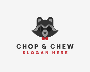 Fashion Raccoon Shades logo design