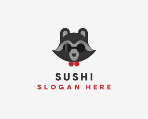 Fashion Raccoon Shades logo design