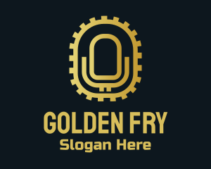 Golden Microphone Podcast logo design