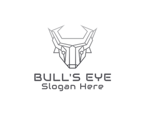 Geometric Robot Bull logo design