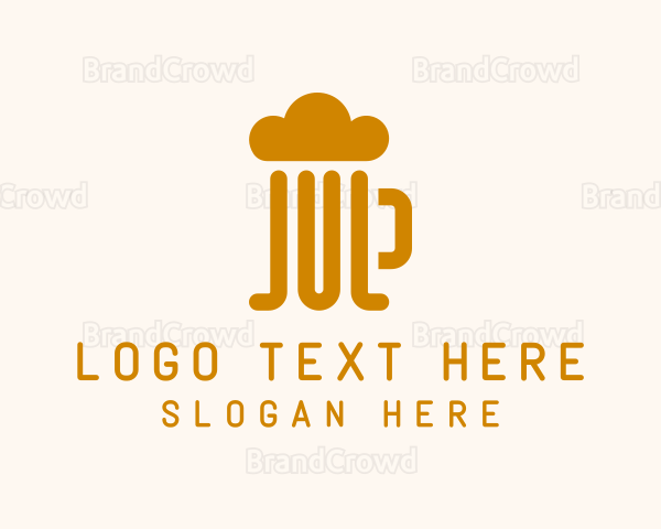 Simple Beer Foam Mug Logo