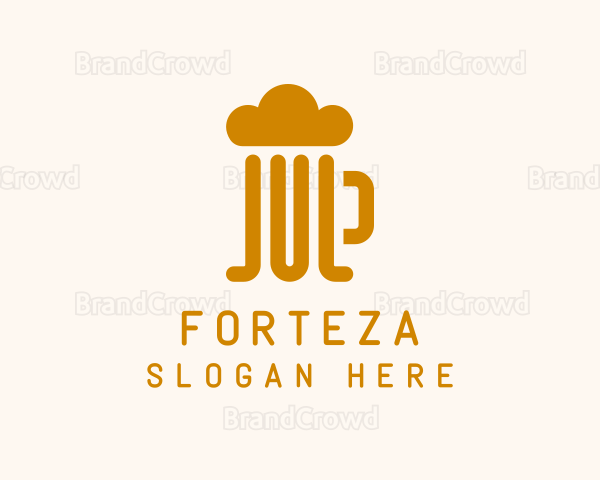 Simple Beer Foam Mug Logo