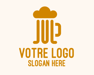 Simple Beer Foam Mug  Logo