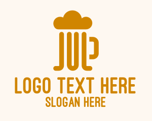 Simple Beer Foam Mug  Logo