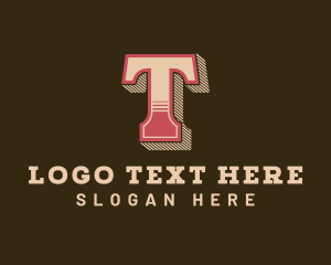 Saloon - Western Lounge Bistro Letter T logo design