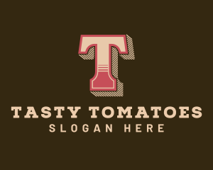 Western Lounge Bistro Letter T logo design