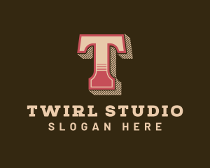 Western Lounge Bistro Letter T logo design