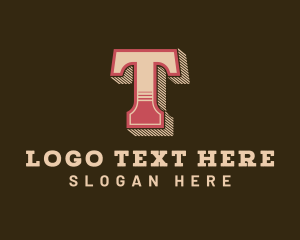 Western Lounge Bistro Letter T Logo