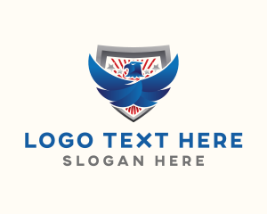 Campaign - American Eagle Wings Shield logo design