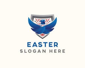 State - American Eagle Wings Shield logo design