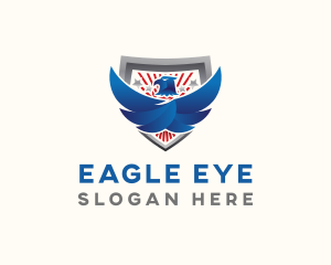 American Eagle Wings Shield logo design