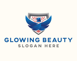 Institution - American Eagle Wings Shield logo design