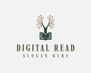 Book Reading Tree logo design