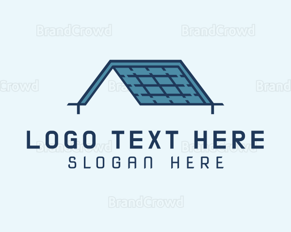 Solar Panel Home Roof Logo