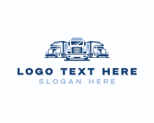 Trailer Truck - Trucking Delivery Dispatch logo design