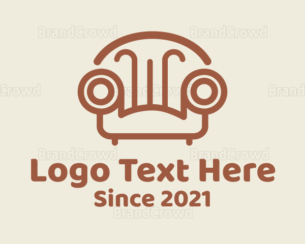 Brown Minimalist Couch Logo