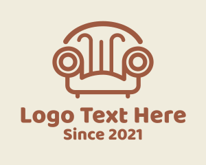 Furniture - Brown Minimalist Couch logo design