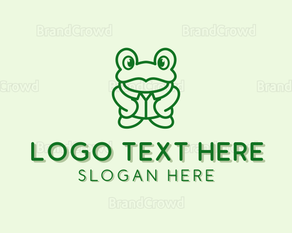 Toad Frog Pet Shop Logo