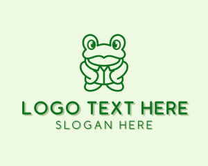 Vet - Toad Frog Pet logo design