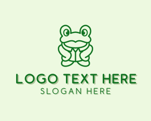 Mascot - Toad Frog Pet Shop logo design