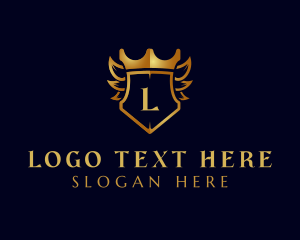 Defense - Elegant Crown Crest logo design