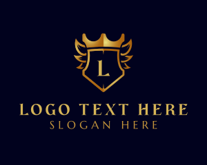 Badge - Elegant Crown Crest logo design