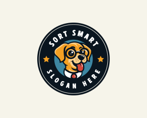 Smart Puppy Dog logo design